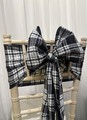 Black and White Tartan (small check) on Chiavari chair