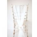 White Chiffon Chair Drape on Chiavari chair