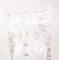 White Taffeta Sash on Chiavari chair