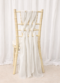 3 Weave White Voile on Chiavari chair