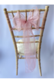 Dusky Pink Organza Sash on Chiavari chair