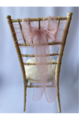 Mauve Pink Organza Sash on Chiavari chair