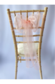 Pale Pink Organza Sash on Chiavari chair