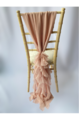 Blush Pink Chiffon Ruffled Hood on Chiavari chair