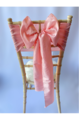 Candy Pink Taffeta Sash on Chiavari chair
