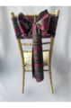 Hot Pink and Grey Tartan Sash on Chiavari chair