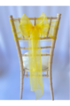 Bright Yellow Organza Sash on Chiavari chair