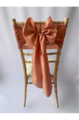 Beach Coral Taffeta Sash on Chiavari chair