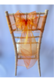 Orange Two Tone Organza Sash on Chiavari chair