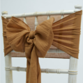 Terracotta Cheesecloth Sash on Chiavari chair 