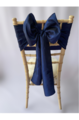 Midnight Blue Taffeta Sash on Chiavari chair
