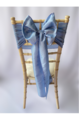 Blue Steel Taffeta Sash on Chiavari chair