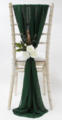 Hunter Green Chiffon Drape on Chiavari chair 