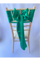 Shamrock Green Satin Sash on Chiavari chair