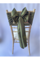 Olive Taffeta Sash on Chiavari chair