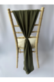 Olive Chiffon Drape on Chiavari chair