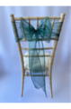 Hunter Green Organza Sash  on Chiavari chair