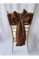 Chocolate Brown Taffeta sash on Chiavari chair