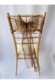 Chocolate Brown Organza Sash on Chiavari chair