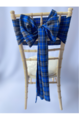 Blue Tartan Sash on Chiavari chair