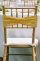 Gold Sequin Chair Band on Chiavari chair