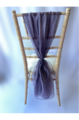 Platinum Lilac Crystal Organza Drape on Chiavari chair