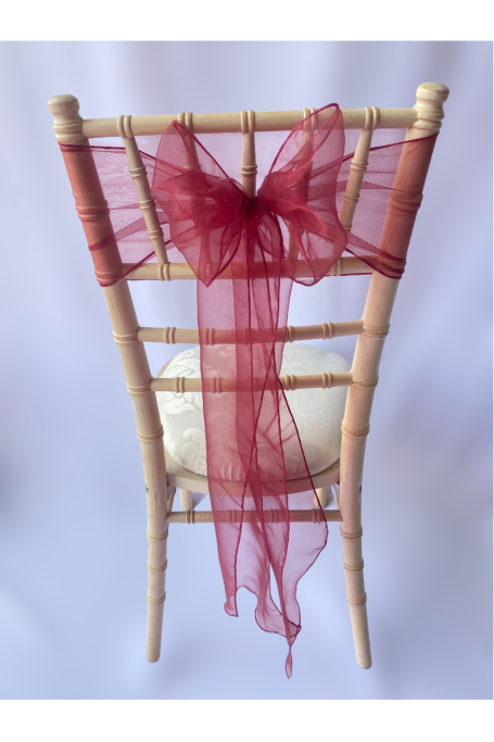 Burgundy Vine Organza Sash Burgundy Vine Organza Sash