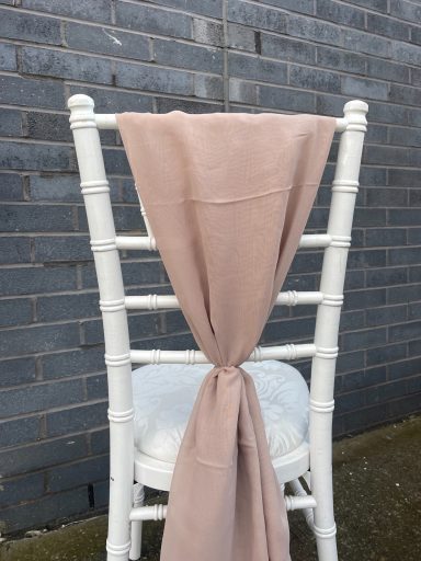 Stone Chiffon Chair Drape
