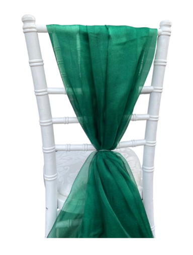 Hunter Crystal Organza Chair Drape