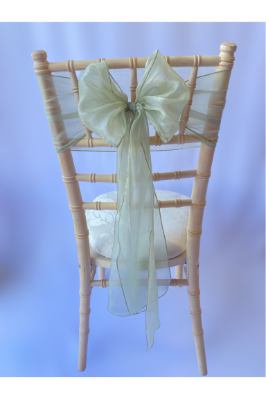 Sage Silk Organza Sash