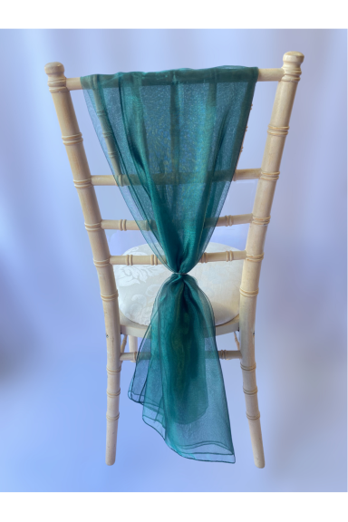 Hunter Two-Tone Organza Chair Drape