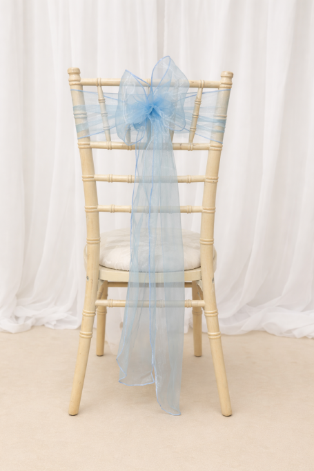 Sky Blue Organza Sash Sky Blue Organza Sash