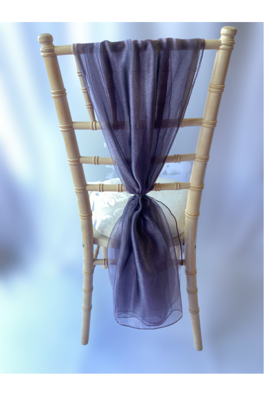 Platinum Lilac Crystal Organza Drape