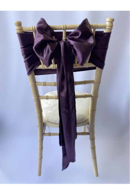 Aubergine Plum Satin Sash Aubergine Plum Satin Sash