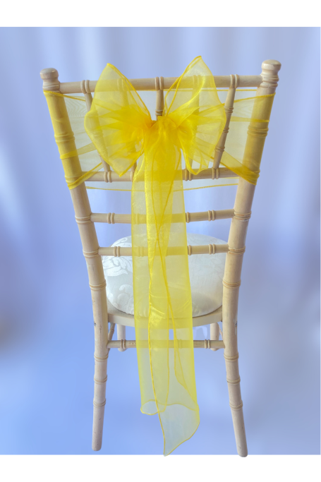 Bright Yellow Organza Sash Bright Yellow Organza Sash