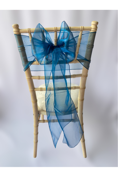 Turquoise Two-Tone Organza Sash