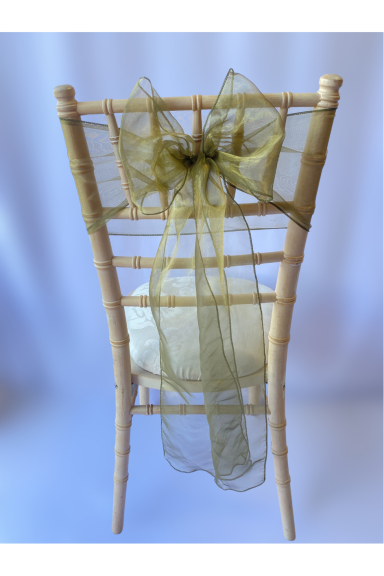 Olive Two-Tone Organza Sash