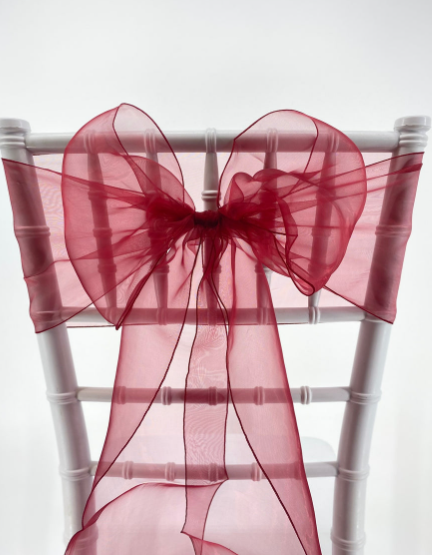 Red Crystal Organza Sash Red Crystal Organza Sash
