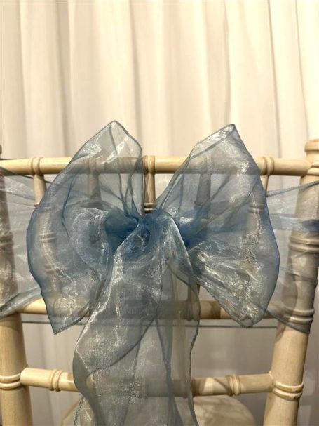 Aquamarine Two-Tone Organza Sash Aquamarine Two-Tone Organza Sash