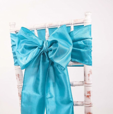 Turquoise Faux Silk Sash