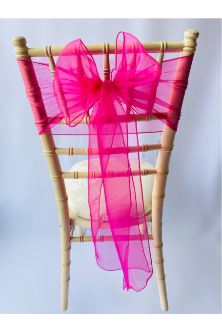 Hot Pink Organza Sash Hot Pink Organza Sash