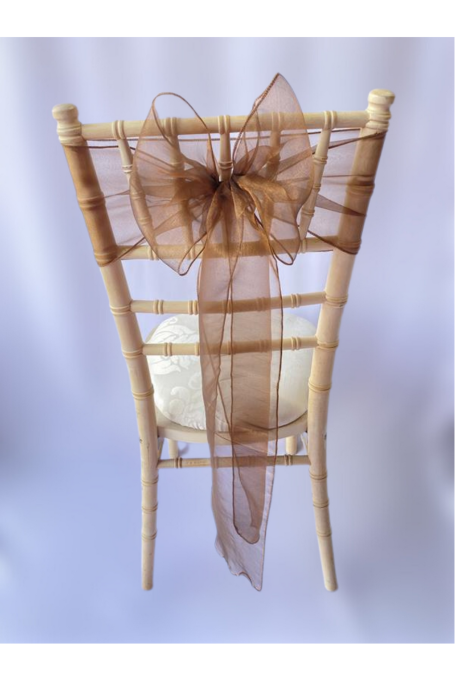 Copper Crystal Organza Sash Copper Crystal Organza Sash