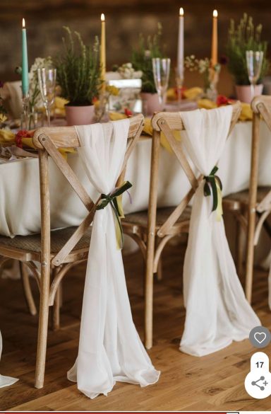 Chair Drape with Ribbon