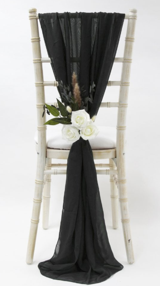 Black Chiffon Drape Black Chiffon Drape