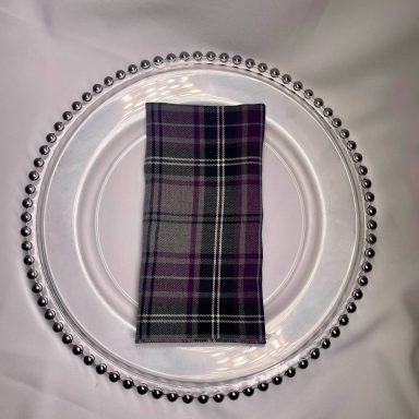 Purple and Grey Tartan Napkin