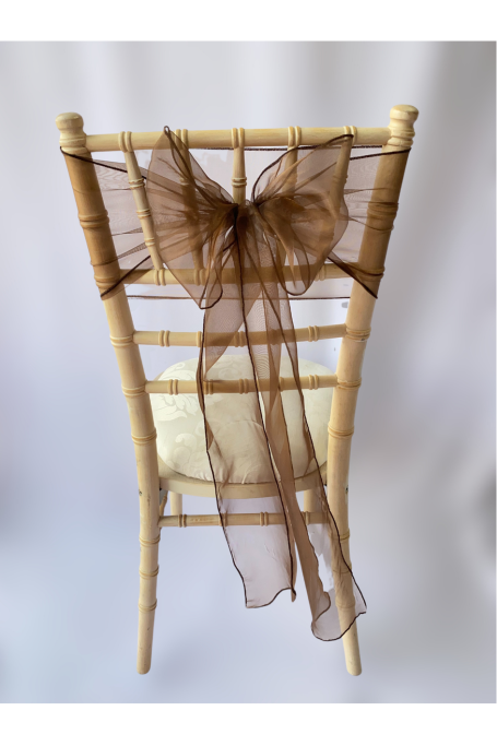Chocolate Brown Organza Sash Chocolate Brown Organza Sash