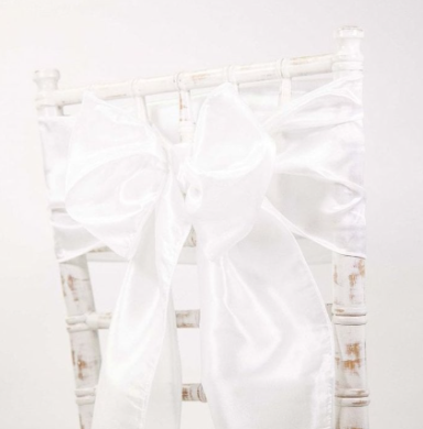 White Taffeta Sash