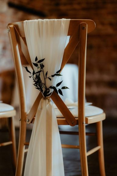 Chair Drape with Foliage